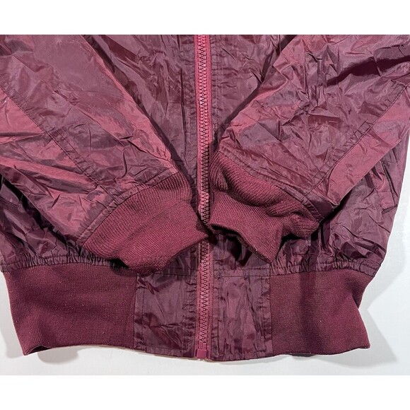 LON NYC Across The Pond Burgundy Full Zip Bomber Jacket Men's Size Medium - Picture 2 of 9